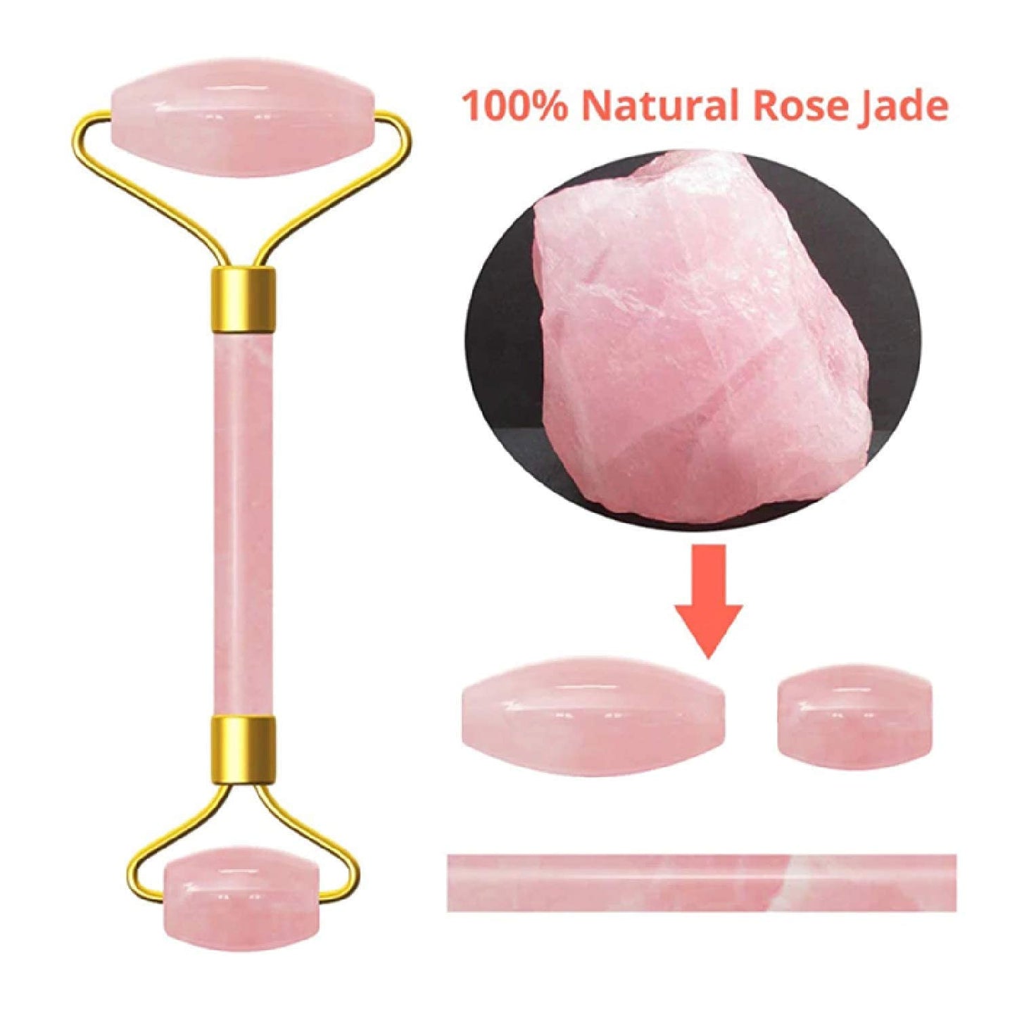 Facial Roller & Gua Sha - Pink