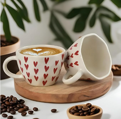 Heart Printed Mug Set