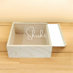 Elegant Wooden Acrylic Slider Box